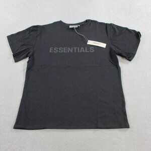 Fear of God Essentials Shirt Adult XL Black Crewneck Cotton Logo Tee  NWT NEW